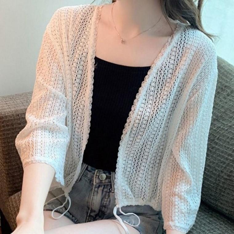 시스루 루즈핏 볼레로 여름 크롭 가디건