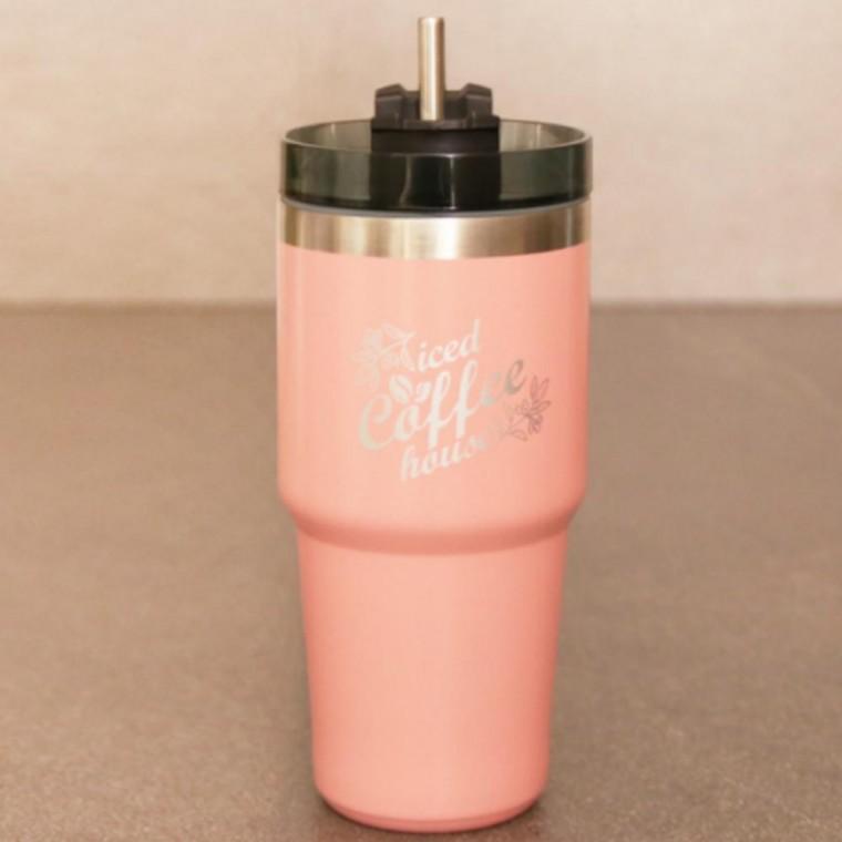 600ml 캠핑 진공텀블로 스포츠물병 에코 핑크 에코보온병 중등 빨대 보온보냉병 초등 텀블러 사무실 보온보