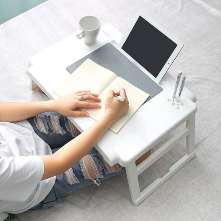 다기능 접이식 베드 테이블 펜홀더 캠핑 사무용