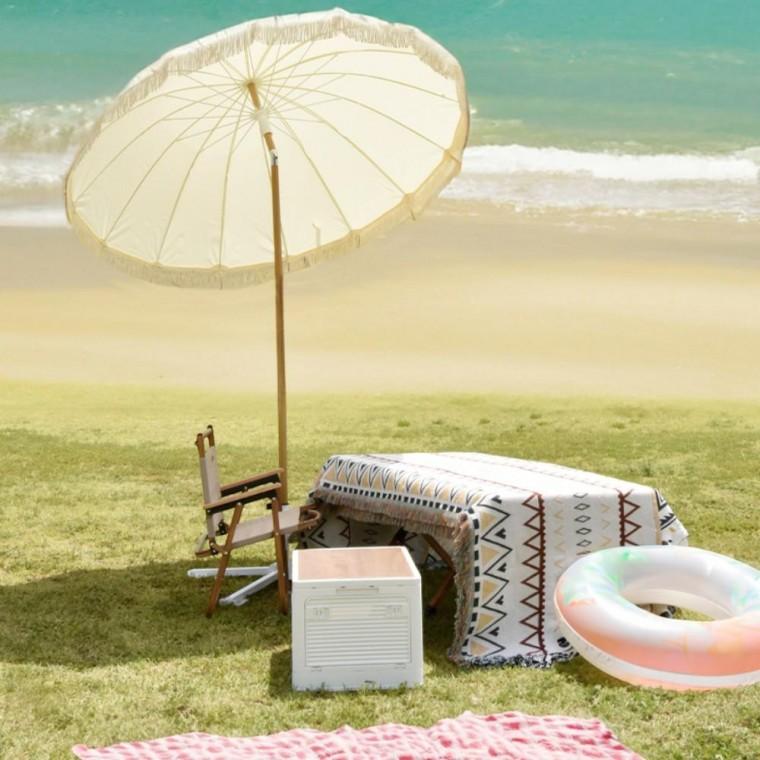 태슬 자외선차단 파라솔 그늘막 야외 캠핑 차박 피크닉 비치 카페 옥상 테라스 받침대 세트 테슬파라솔