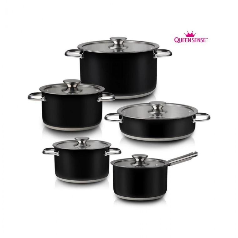 루미나D 3중구조바닥 스텐 ih냄비 5종 세트 블랙