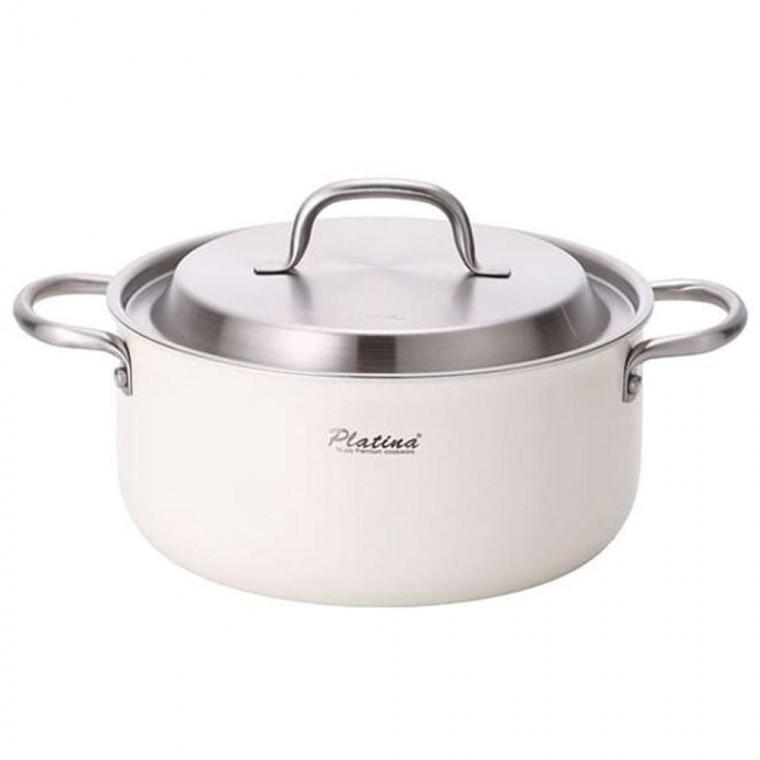 플래티나 인덕션 냄비 국 찌게 스텐 3중바닥 양수 냄비 24cm