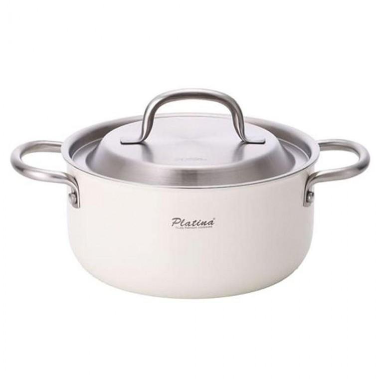 플래티나 인덕션 냄비 국 찌게 스텐 3중바닥 양수 냄비 20cm