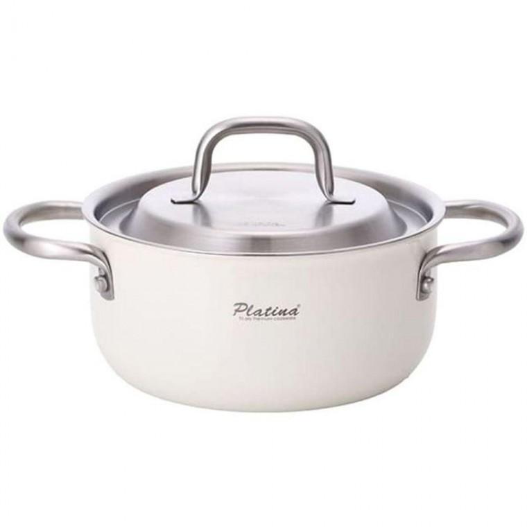 플래티나 인덕션 냄비 국 찌게 스텐 3중바닥 양수 냄비 18cm
