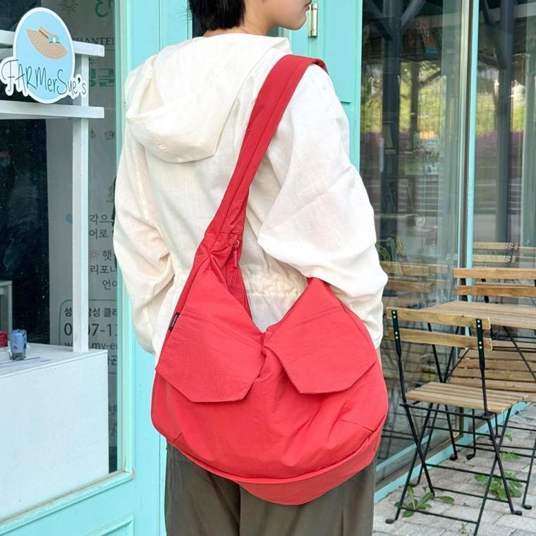 여행용 빅 숄더백 데일리 나일론 가벼운 투포켓 가방