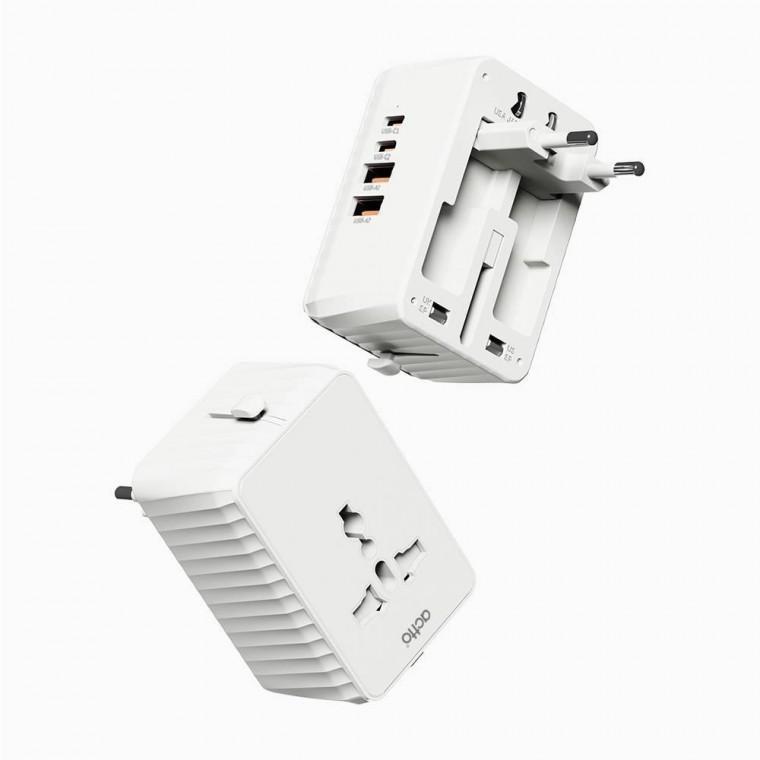 여행용 전세계 USB WTA-11 멀티 C타입 어댑터 4포트 화이트 해외