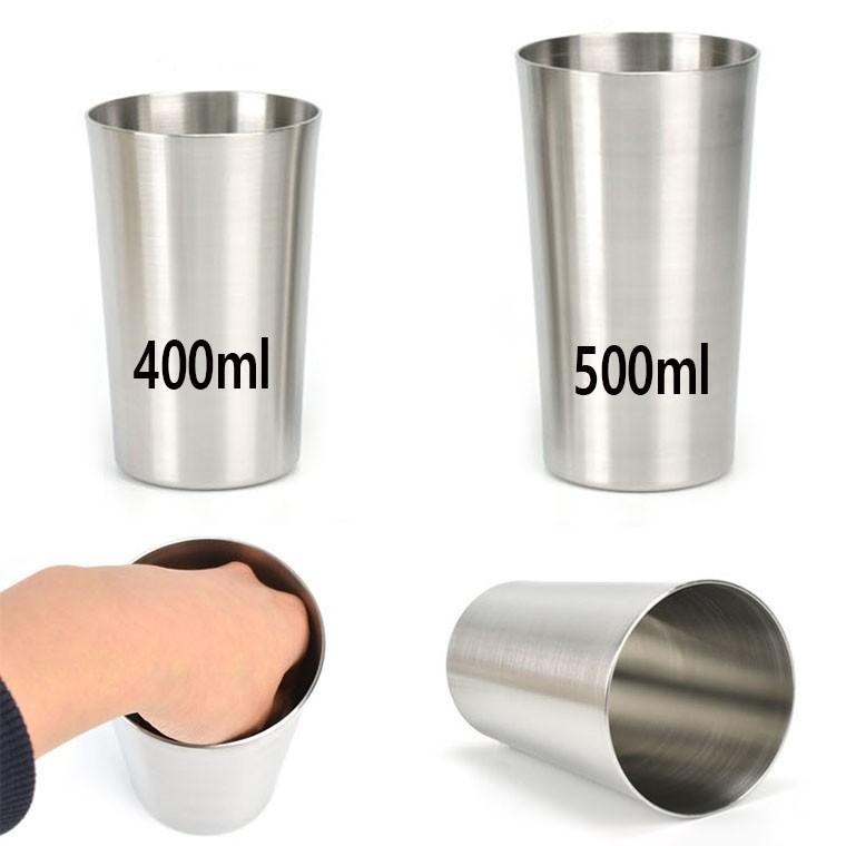 넓은 입구 스텐 맥주컵 머그컵 물컵 400ml 500ml 1p