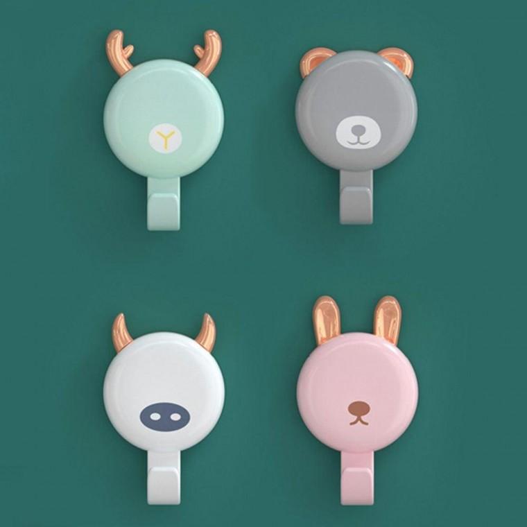 더벨라 크롬 도금 애니멀 다용도 무타공 후크 걸이 2p