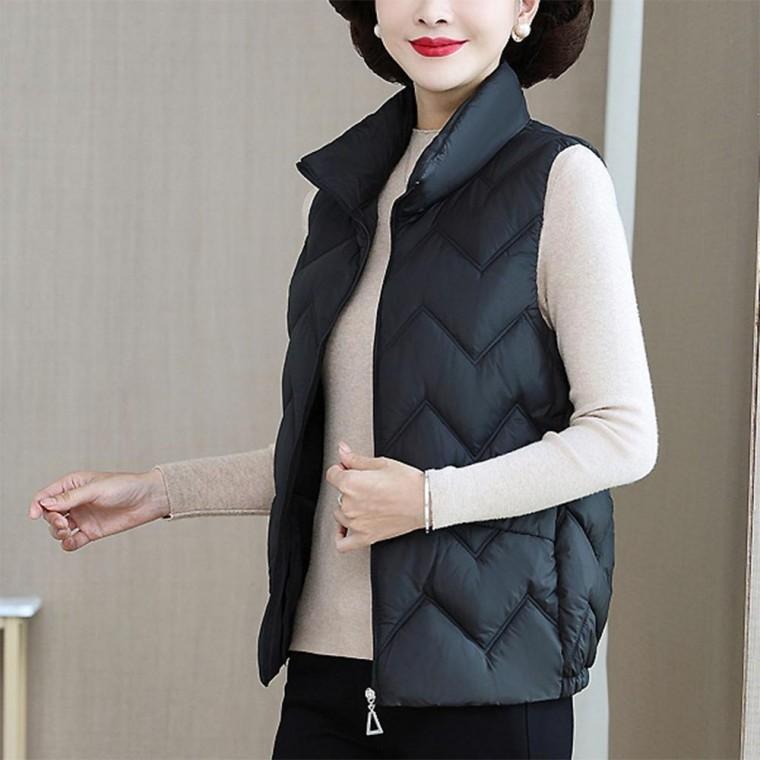 겨울 따뜻한 베스트 여성 경량 패딩 조끼 겨울 방한