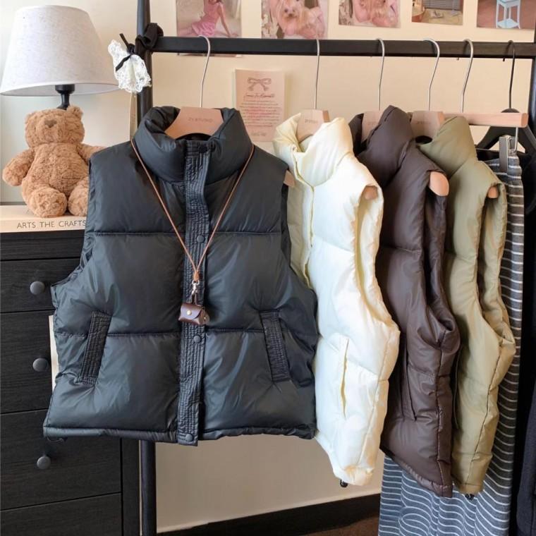 가벼운 겨울 여성 조끼 보온 방한 캐주얼 패딩 점퍼