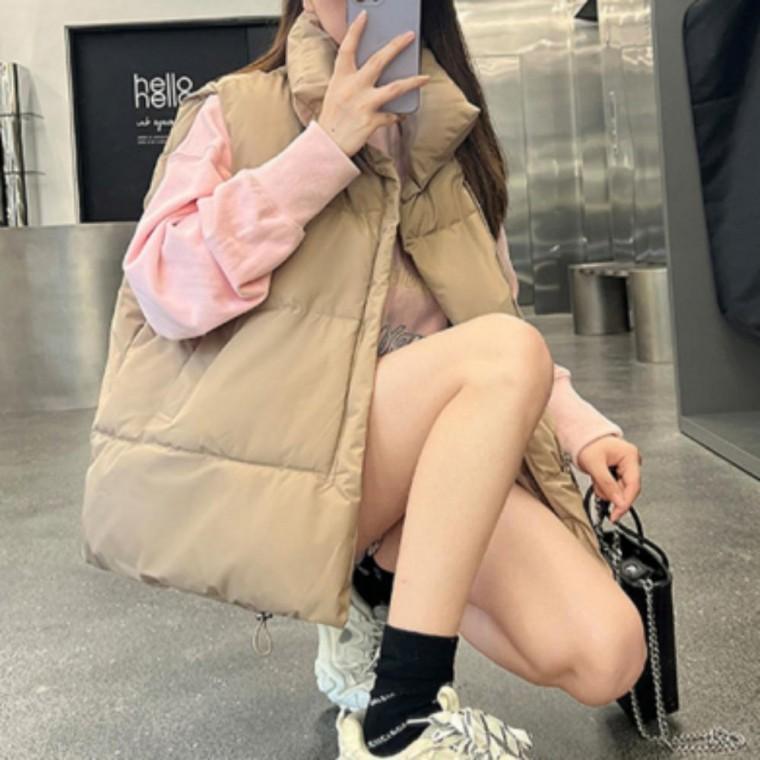 레이어드베스트 캐주얼아우터 베스트 패딩 아우터 넉넉핏 레이어드 데일리 간절기 조끼 캐주얼 여성