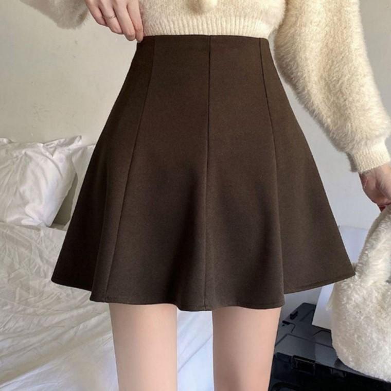 여성 간절기 치마 플레어 속바지 내장 미니 A라인 하이웨스트 숏 스커트
