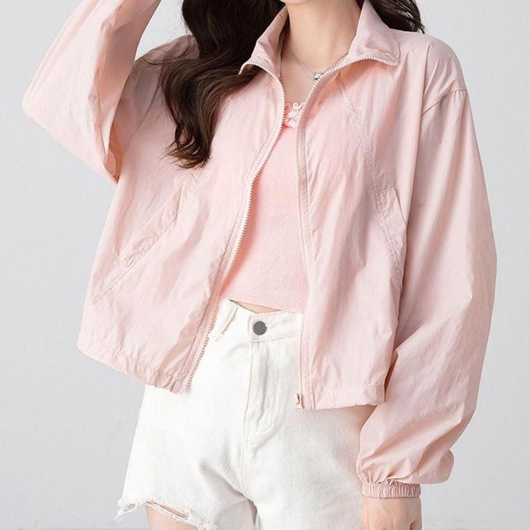여성 바람막이 아노락 하프넥 집업 점퍼 간절기 아우터 3색
