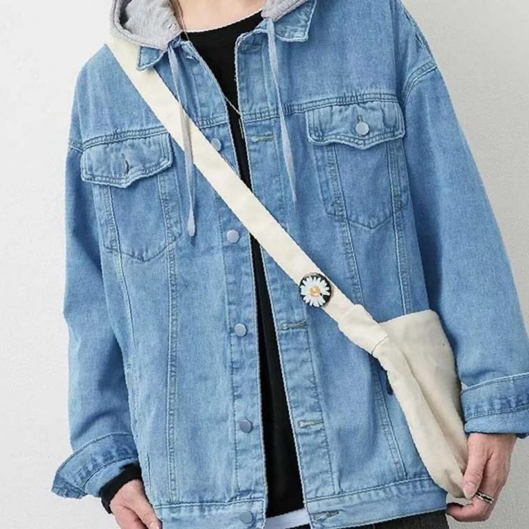 나들이 데님 간절기 자켓 여행 후드 코디 청 엠티 룩