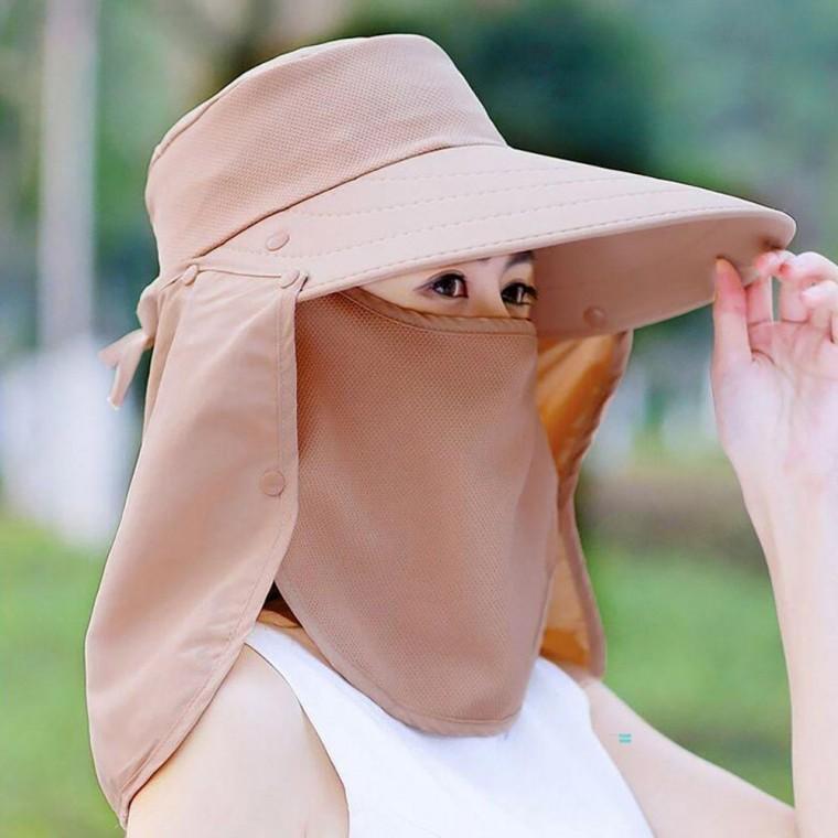 여성 여름 외출 밭일 농사 스포츠 아웃도어 야외작업 마스크 겸용 모자