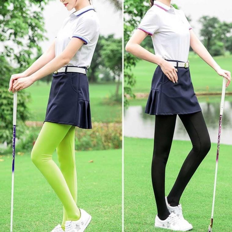 야외 골프 자외선 차단 레깅스 아이스 냉감 스타킹
