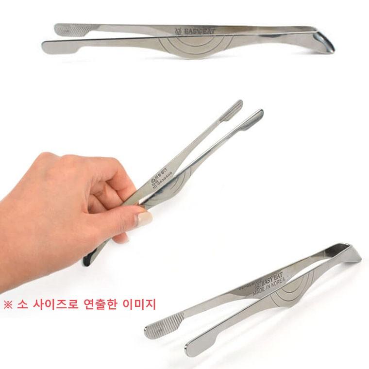 스텐 초밥집게 튀김집게 부페집게 고기집게 1p