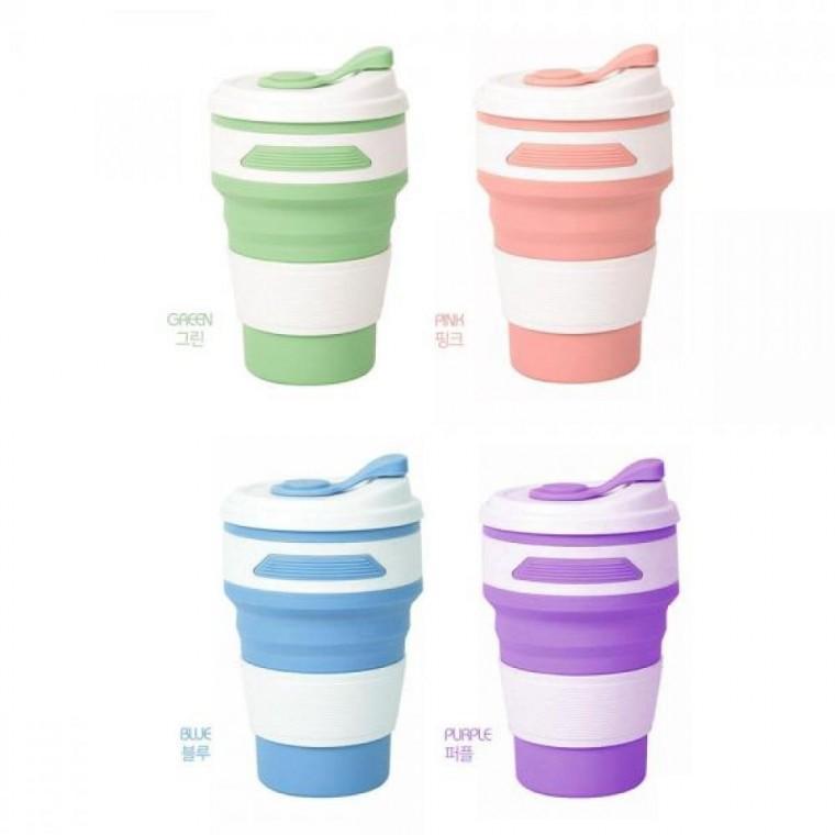신광 실리콘 접이식컵350ml 등산컵 폴딩컵 소풍컵 등산컵