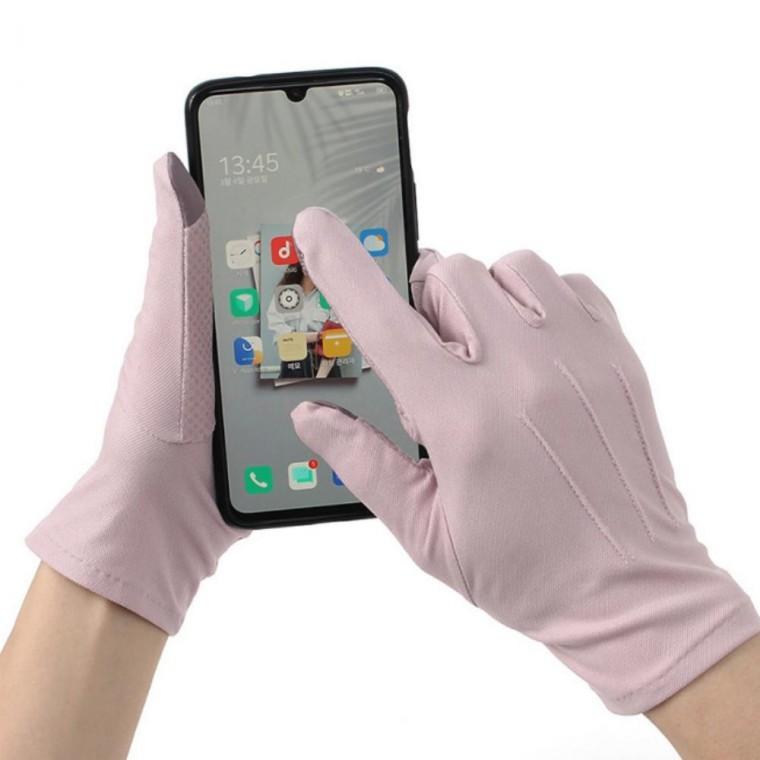 여성 스포츠 등산 스마트폰 터치 장갑 핑크