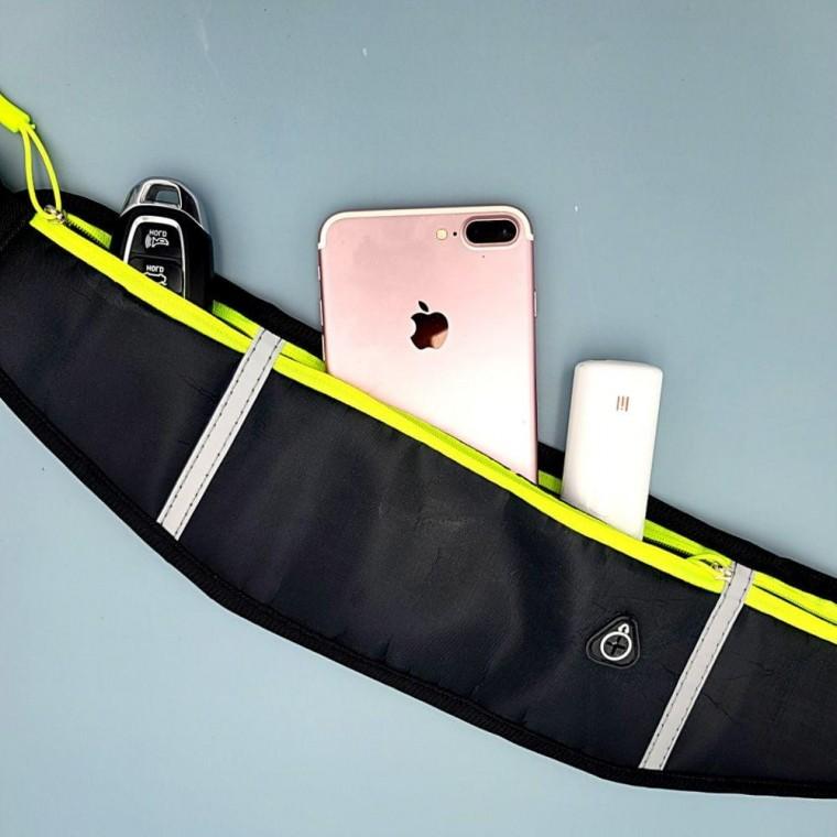 슬림형 런닝 플립 벨트 블랙 러닝 물병 포켓 미니 물병힙색 등산 방수