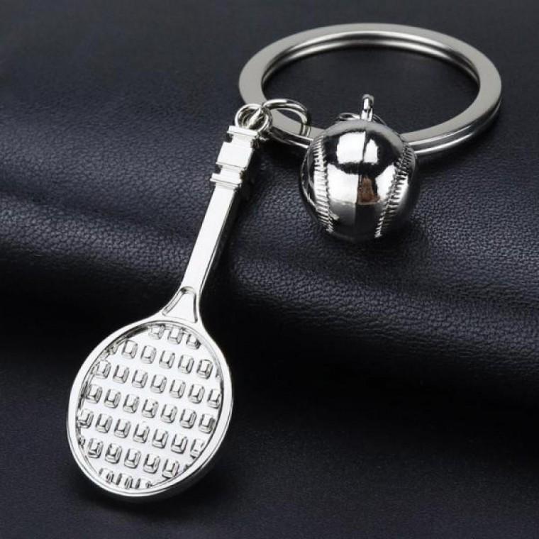 메탈 테니스 키링 라켓 스포츠 열쇠고리 DD-12407