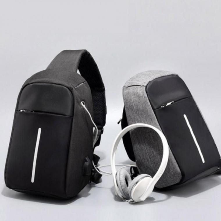 자전거 라이딩용 USB 슬링백 메신저백 크로스백 가방