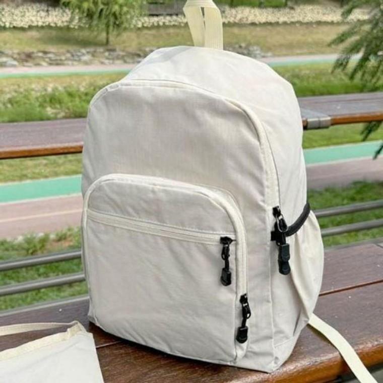심플한 디자인 캐주얼한 스타일리쉬 여성 나일론소재 백팩 데일리 가방 대용량 빅사이즈 크로스백 세트 가