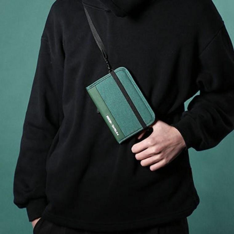 올인원 미니 여권 가방 차단 여행 파우치 크로스백 지갑 케이스 케이스 지갑 파우치 여권 가방