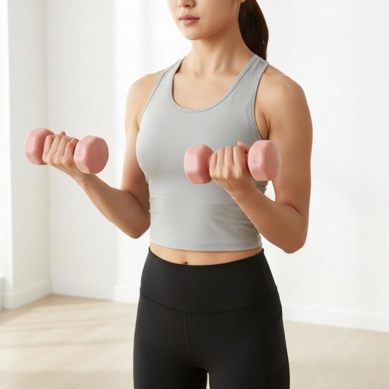 덤벨 1kg 여성용 소형 아령 홈트 근력 운동 헬스 소도구