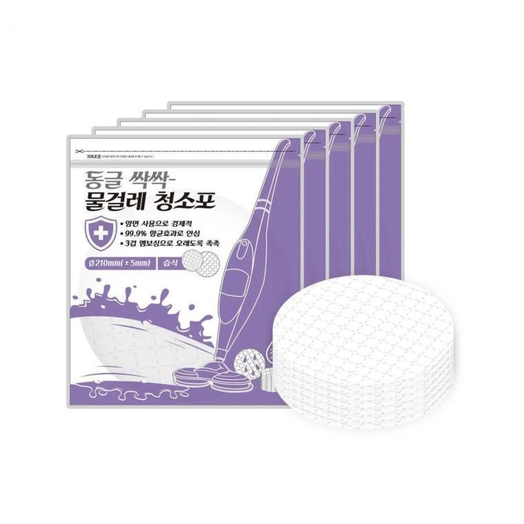 루미나D 원형 동글싹싹 일회용 물걸레 습식 청소포 21cm 100매