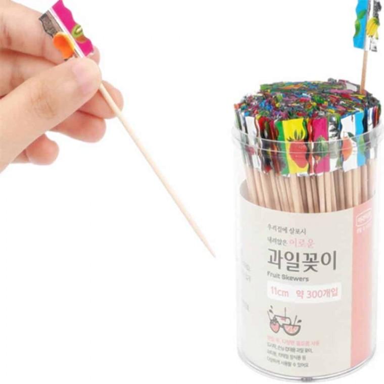 원형 과일꽂이 300p 일회용과일꽂이 업소용과일꽂이 과일요지