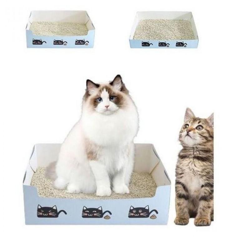 일회용 고양이 화장실 세트 접이식 외출 배변판