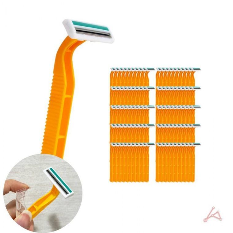 2중날 일회용면도기 100개입 모텔 남성면도기