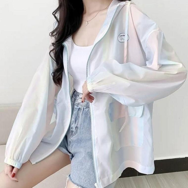 그라데이션 봄 여름 바람막이 점퍼 자켓