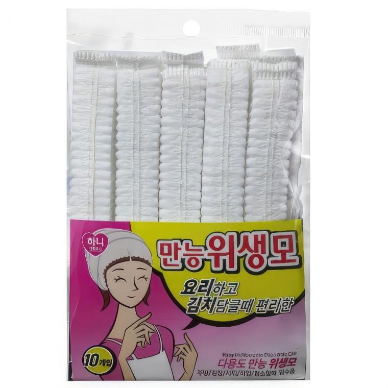 주방모 조리모 주방 김장 일회용 비닐 위생모자 10매 방진모 라운드캡