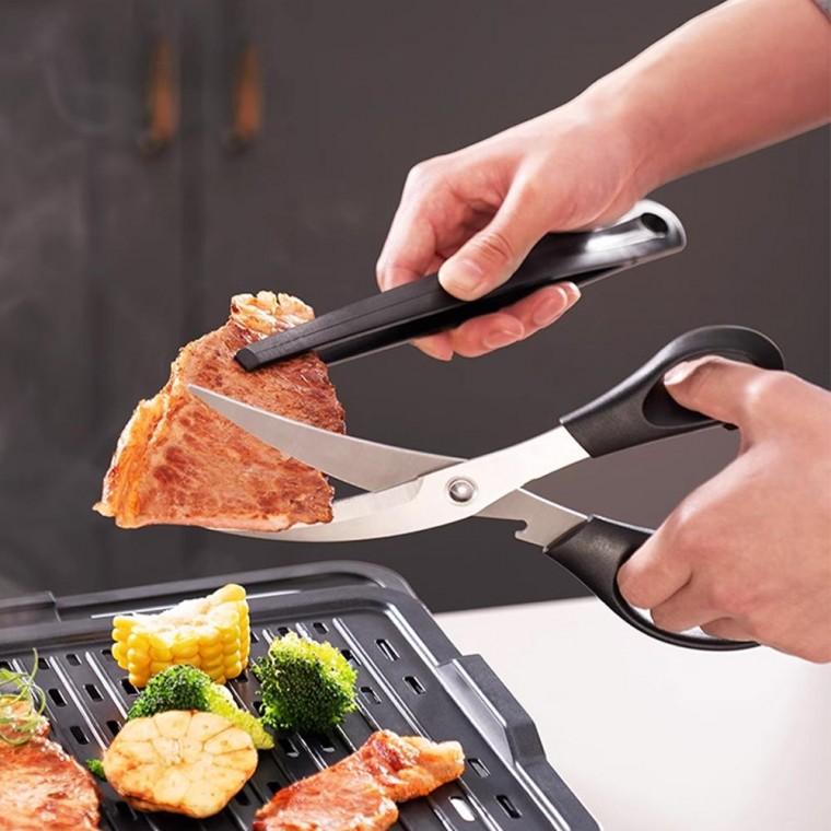 곡선 고기 가위 주방용품 업소용 조리도구 바베큐