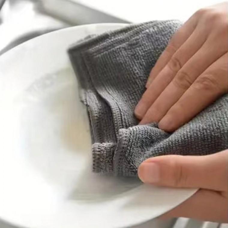 그레이 주방행주 물기 제거 극세사 타월 청소 행주