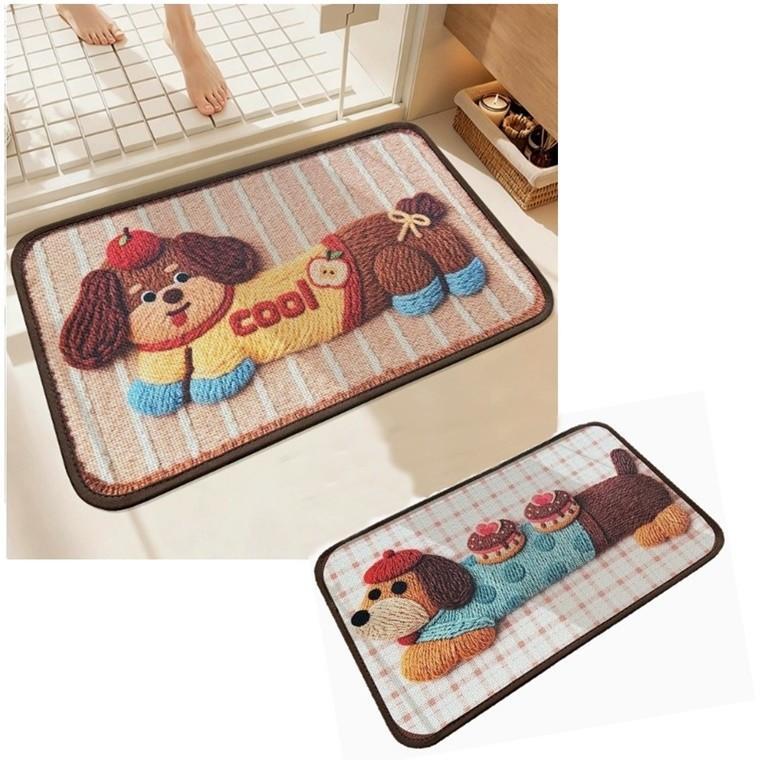 발매트 규조토발매트 입체그림 규조토 물 세탁 빨아사용 가능 주방 거실 욕실 화장실 물기흡수 미끄럼방지