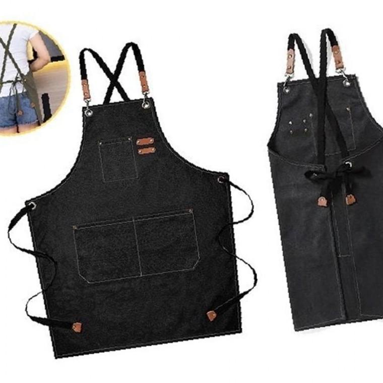 작업 공방 다용도 약68x75cm 앞치마-블랙 주방