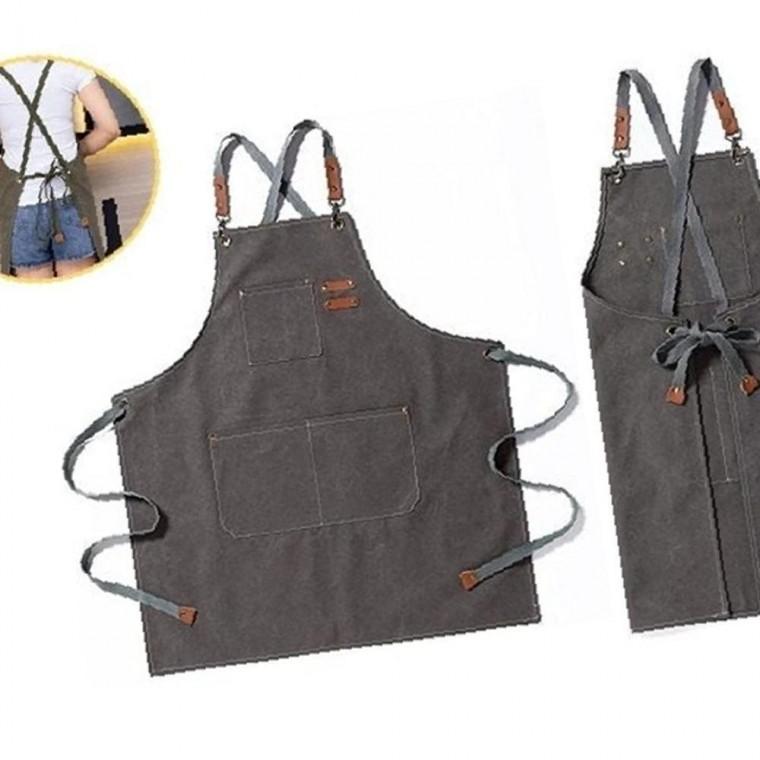 다용도 약68x75cm 주방 작업 앞치마-코코아 공방