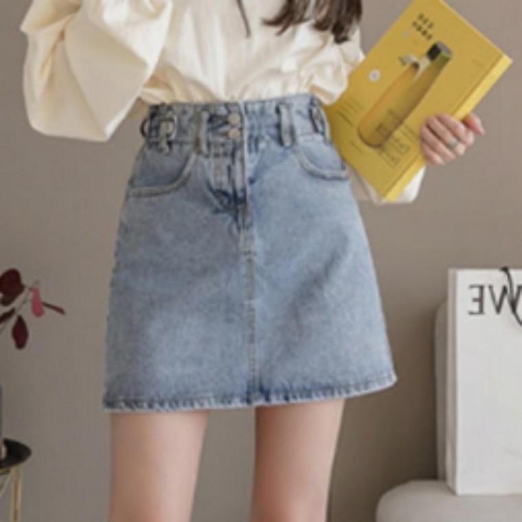 미니스커트 청치마 봄여름 치마 패션 하이웨이스트 여성 슬림 청 캐주얼 데님