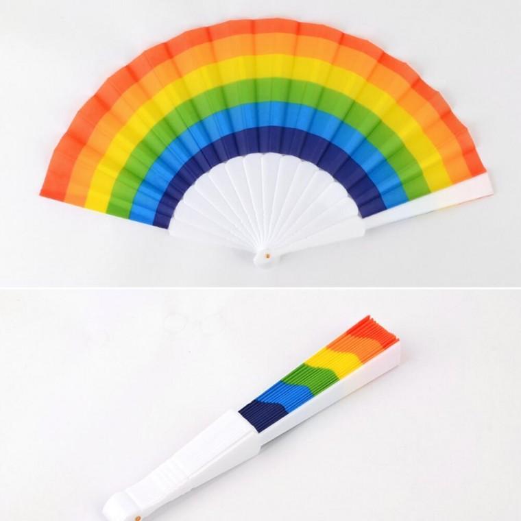 부채 시원한 접부채 무지개 여름 교구 미술도구 접는