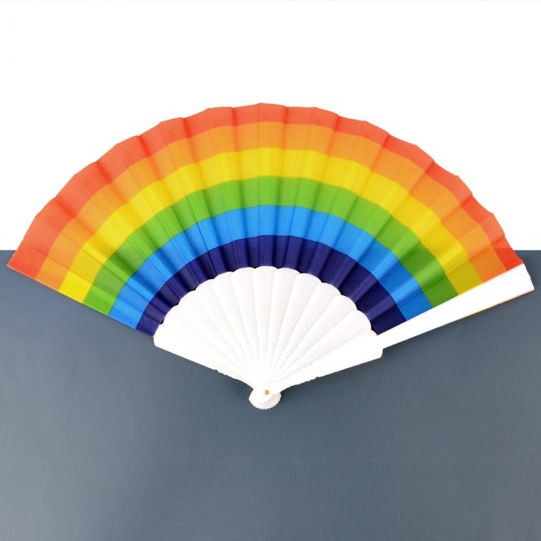 부채 시원한 미술도구 여름 접는 접부채 무지개 교구