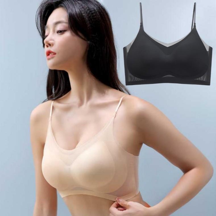 편한 노와이어 심리스브라 여름 냉감 쿨 스포츠 브라