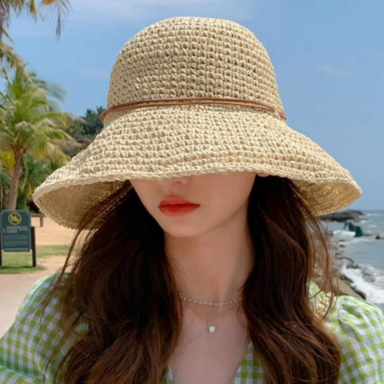 왕골 리본 라피아햇 여름 휴양지 바캉스 모자