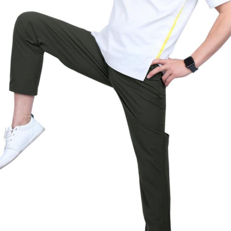 남성 냉감 스판 밴딩 팬츠 여름 캐주얼 일자 바지