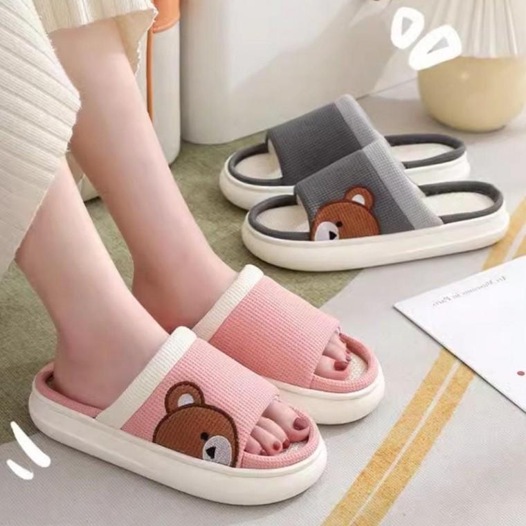 프리미엄 곰돌이 슬리퍼 커플 여름 푹신한 룸 실내화 거실화