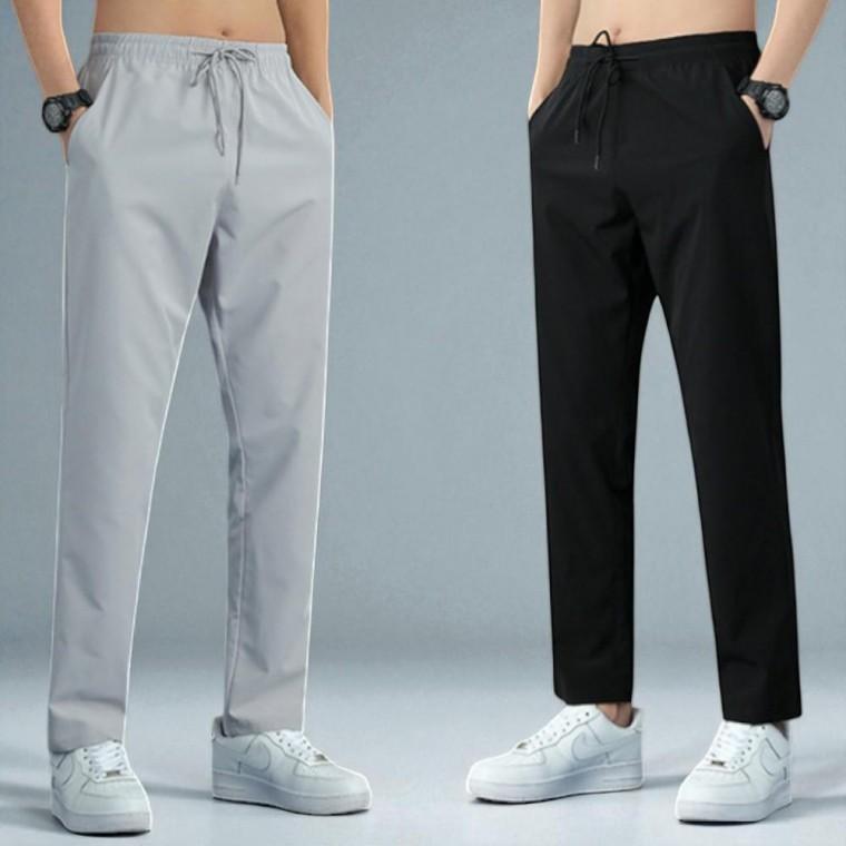 남성 여름 슬림핏 밴딩 스판 슬랙스 바지 냉감 쿨팬츠