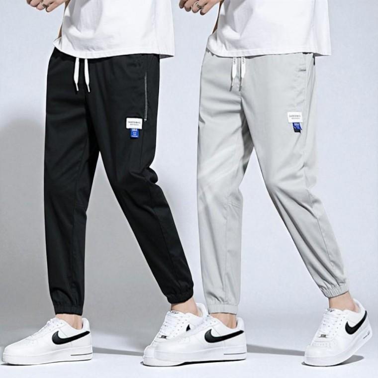남성 여름 슬림핏 밴딩 쿨링 조거 팬츠 흡습속건 냉감 바지