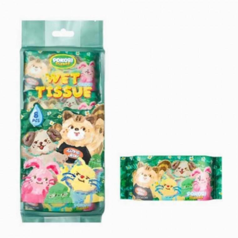 국산 휴대용 여행용 포코리프렌즈 미니 물티슈 8개입 2P